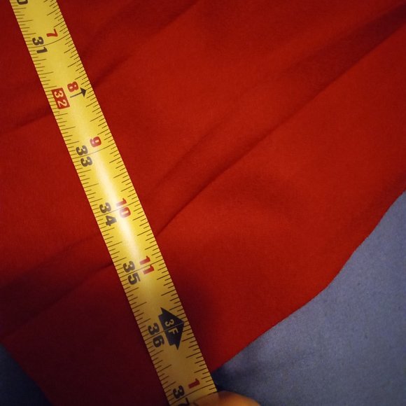 CHURCH FLOW!! 2-piece dark red pleated skirt suit with beautiful gold buttons - Picture 14 of 16